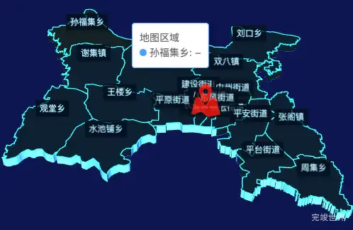echarts商丘市梁园区geoJson地图3d地图自定义图标
